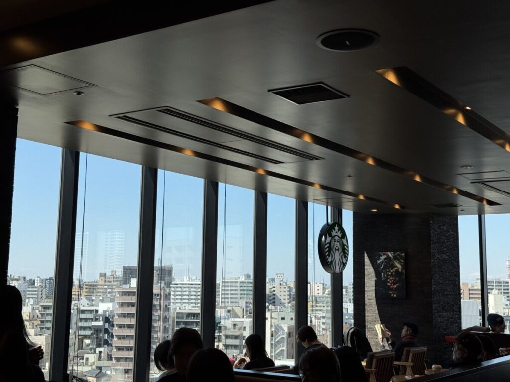 ソラマチ６階のスターバックスからの景色