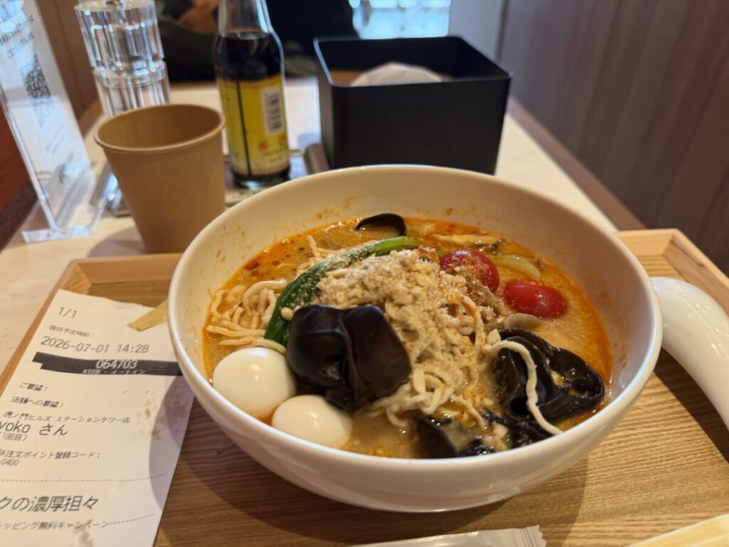 baiwei noodleの完成どんぶり