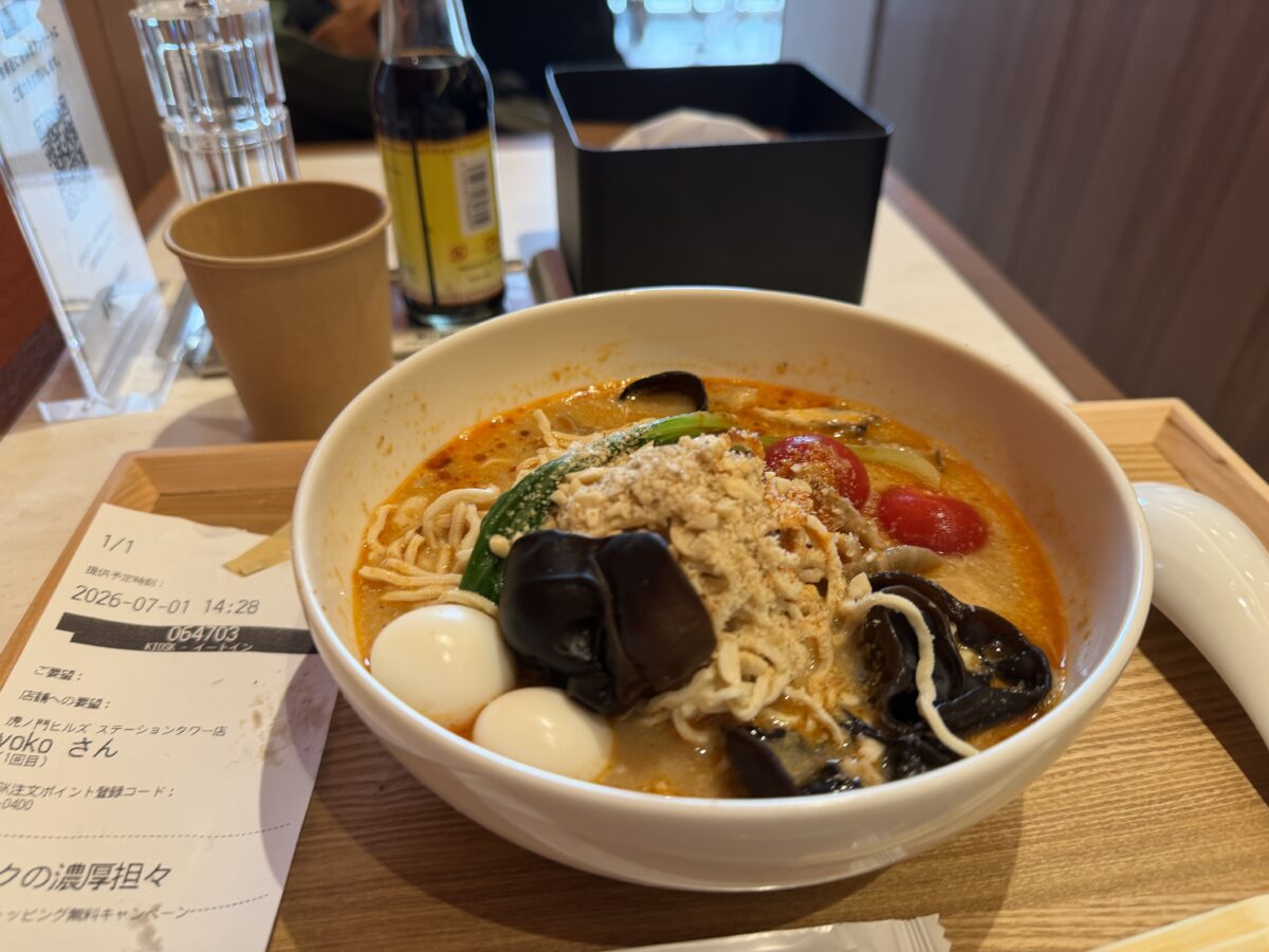 baiwei noodleの完成どんぶり